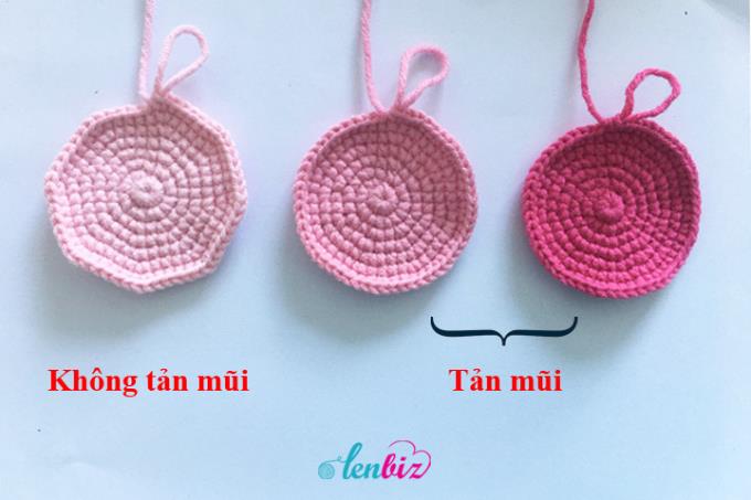 Cách tản mũi tròn đều trong móc thú bông len