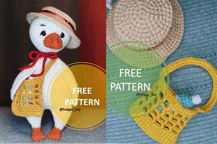 Chart móc con ngỗng đi học siêu đáng yêu – free pattern của Helgas_toy
