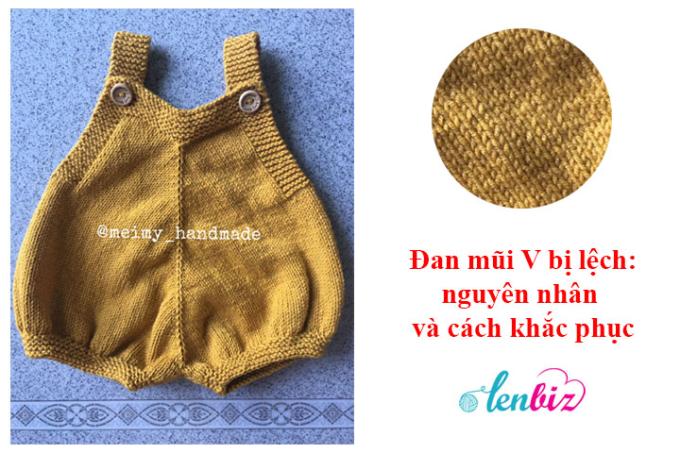 Đan mũi V bị lệch: nguyên nhân và cách khắc phục