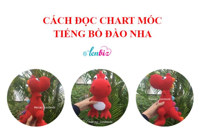 Hướng dẫn cách đọc chart móc thú bông len tiếng Bồ Đào Nha