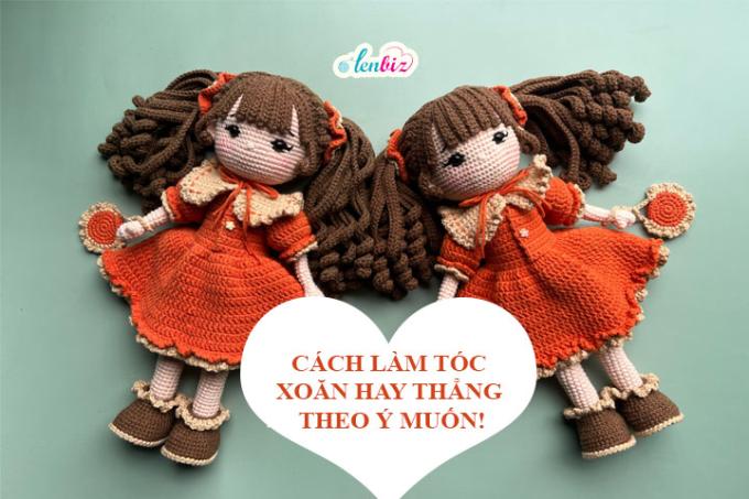 Móc tóc cho búp bê len: Làm thế nào để tóc xoăn hay thẳng theo ý muốn?