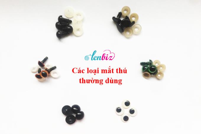 Một vài loại mắt chuyên dùng cho thú bông và búp bê len