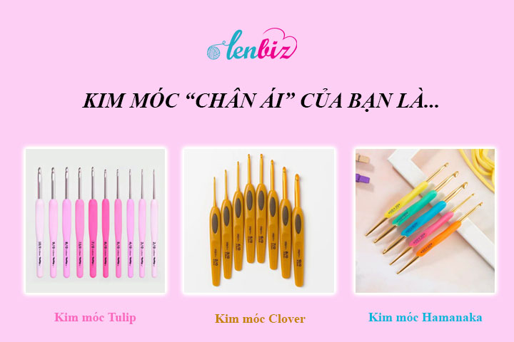 So sánh các loại kim móc Nhật: mua kim móc Tulip, Clover hay Hamanaka?