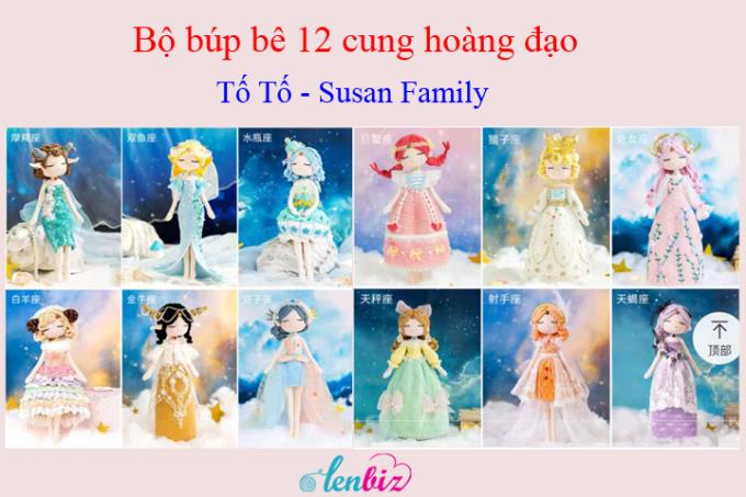Tan chảy với bộ búp bê 12 cung hoàng đạo bằng len đẹp mê mẩn của Tố Tố Susan Family