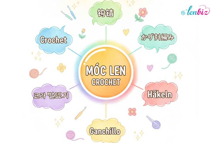 Thuật ngữ “móc len” trong các ngôn ngữ thông dụng trên thế giới