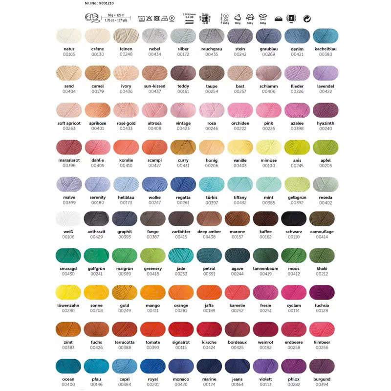 Nếu bạn yêu thích những sợi len mịn, đều, bóng nhẹ và lên sản phẩm cực kỳ sang thì Catania Schachenmayr chắc chắn là cái tên bạn không thể bỏ qua. Đây là loại sợi cotton mercerized cao cấp hàng đầu châu Âu, được sản xuất bởi hãng Schachenmayr (Đức) – thương hiệu có lịch sử hơn 200 năm trong ngành sợi. Không chỉ được yêu thích ở Việt Nam, Catania còn là lựa chọn “chuẩn quốc tế” của hàng nghìn nhà thiết kế chart/pattern trên Etsy, Ravelry và Lovecrafts.